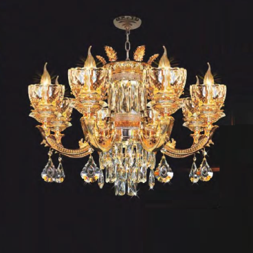 NC 6116/8: Đèn chùm Phale nến 8 tay - KT: Ø700mm x H500mm + 500mm - Bóng đèn Nến chân E14 x 8 bóng