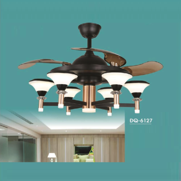 ĐQ - 6127: Quạt trần đèn  cánh xếp