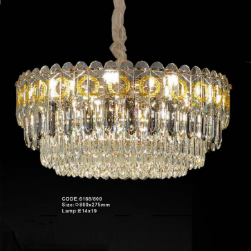 CODE: 6168/800: Đèn thả Phale - KT: Ø800mm x H275mm - Đèn E14 x 19 bóng