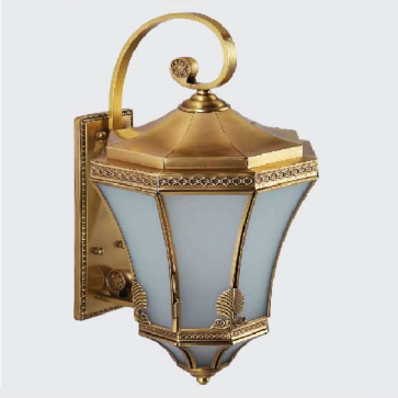 VE - VĐ - 6177: Đèn gắn tường ngoài trời đồng - KT: L250mm x H550mm - Bóng đèn E27 x 1