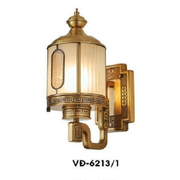 HF - VĐ - 6213/1: Đèn đồng gắn tường ngoài trời - KT: Ø150 mm x H380mm - Bóng đèn E27 x 1
