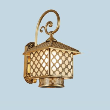 HF - VĐ - 6225: Đèn đồng gắn tường ngoài trời  - KT: L180 mm  x H370mm - Bóng đèn E27 x 1