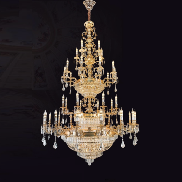 35 - DC6237T39: Đèn chùm Phale nến  39 tay - KT: Ø1560mm x H2500mm - Bóng đèn nến E14 x 73 bóng