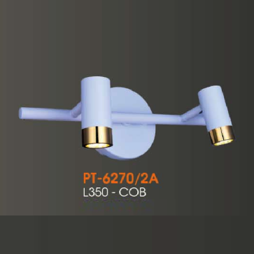 VE - PT - 6270/2A: Đèn rọi tranh/gương đôi - KT: L350mm - Đèn LED COB ánh sáng vàng
