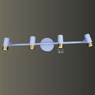 VE - PT - 6270/4A: Đèn rọi tranh/gương 4 bóng - KT: L730mm - Đèn LED COB ánh sáng vàng