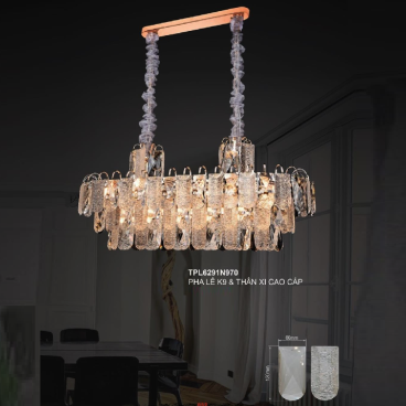 35 - TPL6291N970: Đèn thả Phale ngang - KT: L970mm - Bóng đèn E14 x 18 bóng