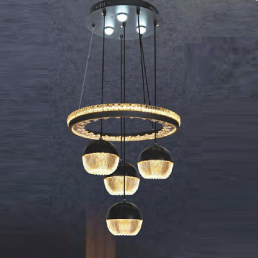 NB 633/4: Đèn thả LED 4 bóng - KT: Ø400mm x H900mm - Đèn LED 60W ánh sáng đổi 3 màu