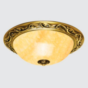 BTD - 65: Đèn ốp trần đồng, chao đá - KT: Ø400mm - Đèn LED SMD 36W - Ánh sáng đổi 3 màu