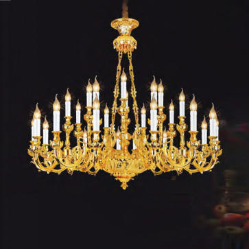 NC 6621/16+8+4: Đèn chùm nến 28 tay - KT: Ø1000mm x H1100mm +400mm - Bóng đèn E14 x 28 bóng