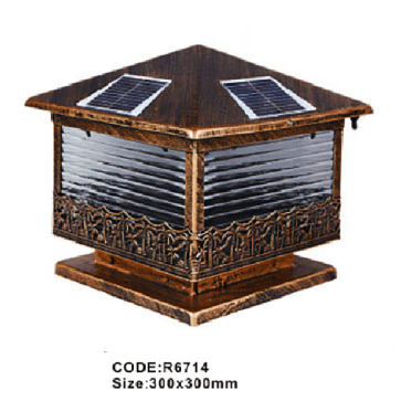 CODE: R 6714: Đèn gắn đầu trụ NLMT - KT: L300mm x H300mm - Đèn LED