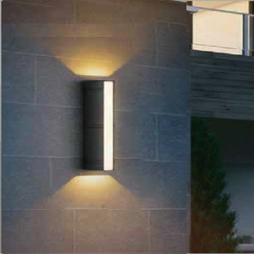 VNT - 673/C365: Đèn gắn tường ngoài trời - KT: W60mm x H365mm - Đèn LED ánh sáng vàng 3500K