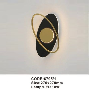 CODE: 6795/1: Đèn gắn tường LED - KT: 270mm x 270mm - Đèn LED 18W
