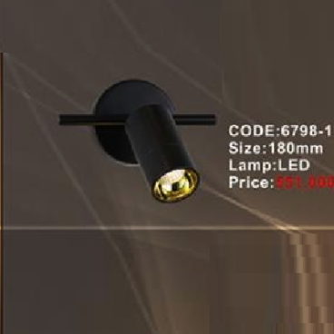CODE: 6798 - 1: Đèn rọi tranh/gương đơn - KT: L180mm - Đèn LED ánh sáng vàng