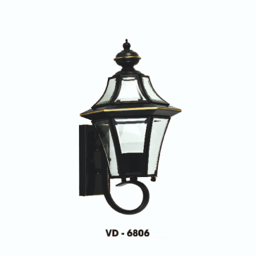 VD - 6806:  Đèn gắn tường ngoài trời xi mạ đồng - KT: W200mm x H400mm - Bóng đèn E27 x 1