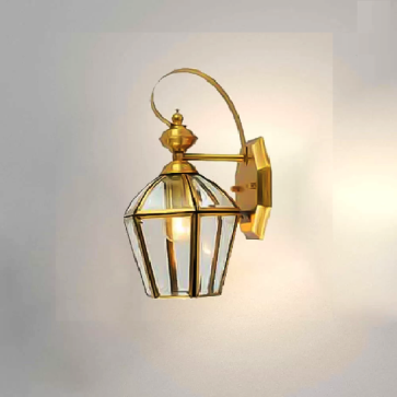 VD - 6807:  Đèn gắn tường ngoài trời xi mạ đồng - KT: W180mm x H350mm - Bóng đèn E27 x 1