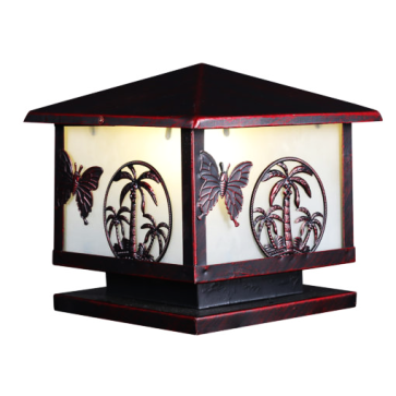 CODE: 6847: Đèn gắn đầu trụ - KT: L300mm x H350mm - Bóng đèn E27 x 1