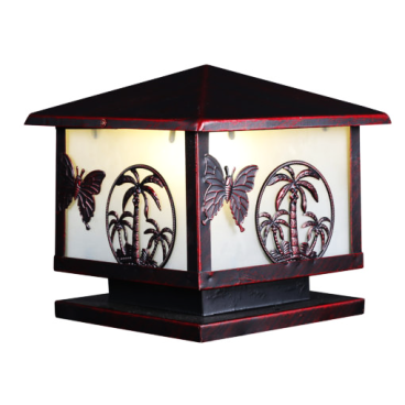 CODE: 6847: Đèn gắn đầu trụ - KT: L300mm x H350mm - Bóng đèn E27 x 1