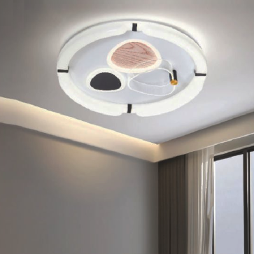 VE - MT - 6852A: Đèn ốp trần LED - KT: Ø500mm  x H80mm - Đèn LED đổi 3 màu - Remote