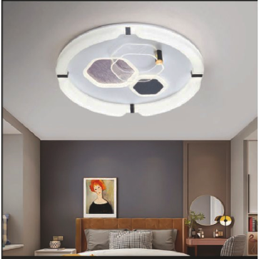 VE - MT - 6852B: Đèn ốp trần LED - KT: Ø500mm  x H80mm - Đèn LED đổi 3 màu - Remote