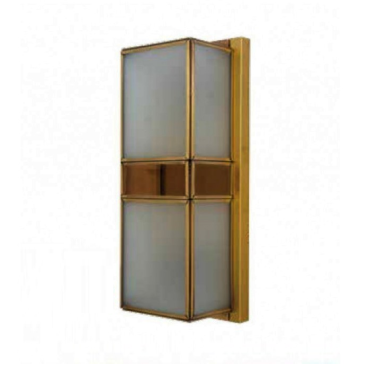 VD - 686B-18: Đèn gắn tường ngoài trời xi mạ đồng - KT: W150mm x H440mm - Bóng đèn E14 x 2 bóng