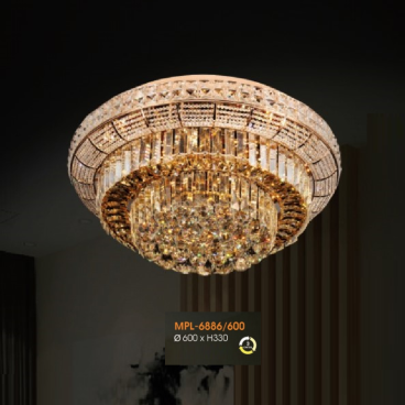 VE - MPL- 6886/600: Đèn áp trần Phale LED  - KT: Ø600mm x H330mm - Đèn LED đổi 3 màu