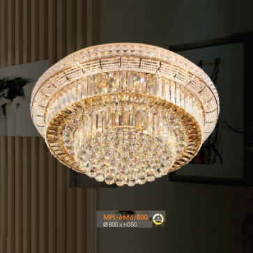 VE - MPL- 6886/800: Đèn áp trần Phale LED - KT: Ø800mm x H350mm - Đèn LED đổi 3 màu