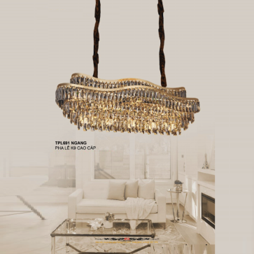 35 - TPL691 Ngang: Đèn thả Phale ngang - KT: L1000mm - Bóng đèn E14 x 15 bóng