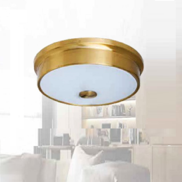 OD - 694: Đèn ốp trần xi mạ đồng - KT: Ø250mm x H60mm - Đèn LED đổi 3 màu
