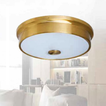 OD - 694: Đèn ốp trần xi mạ đồng - KT: Ø320mm x H60mm - Đèn LED đổi 3 màu