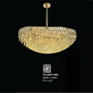 TPL695T1000: Đèn thả Phale - KT: Ø1000mm x H400mm - Bóng đèn E14 x 20 bóng