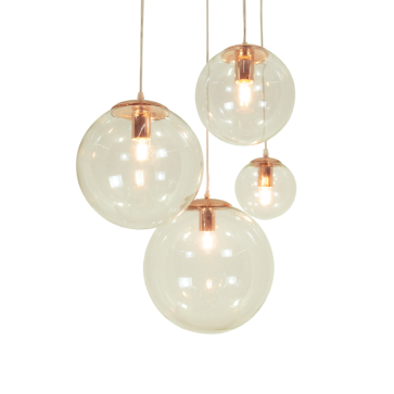 THCN 70 -18: Đèn thả đơn, chao quả bi trong - KT: Ø150mm - Bóng đèn E27 x 1 bóng