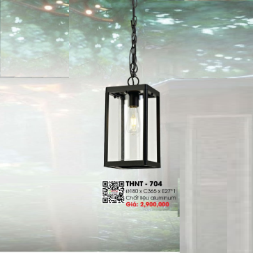 THNT - 704: Đèn thả đơn - KT: Ø180mm x H365mm - Bóng đèn E27 x 1
