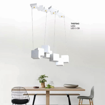 35 - THD7043: Đèn thả Ngang LED - KT: L650mm - Đèn LED đổi 3 màu