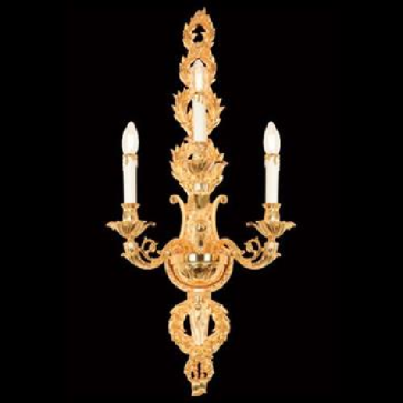 E - VC 707/3: Đèn tường nến 3 bóng - KT: L430mm x W260mm x H820mm - Đèn nến chân E14 x 3 bóng