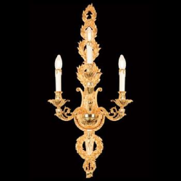 E - VC 707/3: Đèn tường nến 3 bóng - KT: L430mm x W260mm x H820mm - Đèn nến chân E14 x 3 bóng