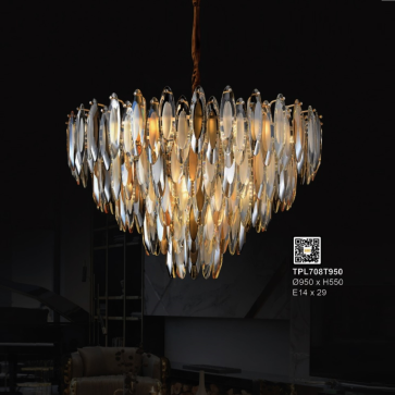 35 - TPL708T950: Đèn thả Phale - KT: Ø950mm x H550mm - Đèn E14 x 29 bóng