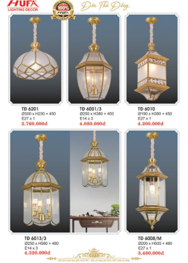 CATALOGUE ĐÈN HUFA ( CK TỪ 55%-65%)