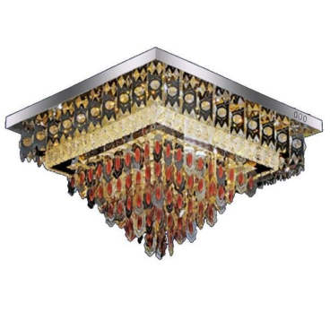 HF - ML - 7107/600: Đèn áp trần thủy tinh - KT: ❒600mm x H410mm - Đèn LED 160W đổi 3 màu - Remote