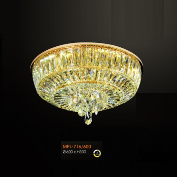 VE - MPL - 716/600: Đèn áp trần Phale LED -  KT: Ø600mm x H300mm - Đèn LED đổi 3 màu