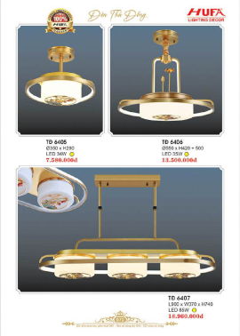 CATALOGUE ĐÈN HUFA ( CK TỪ 55%-65%)