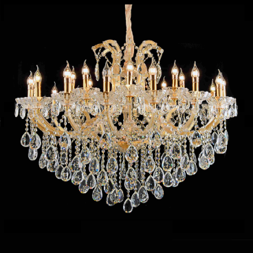 CNQT - 73: Đèn chùm nến phale K9 cao cấp 25 tay - KT: Ø950mm x H950mm - Đèn nến chân E14 x 25 bóng