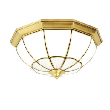 OD - 731-23: Đèn ốp trần xi mạ đồng - KT: Ø350mm x H140mm - Đèn E27 x 4 bóng