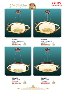 CATALOGUE ĐÈN HUFA ( CK TỪ 55%-65%)