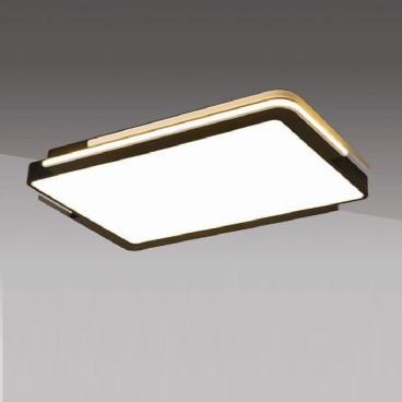 OT75CN Đen - Đèn LED ốp trần Mica chữ nhật - KT: L1100mm x W750mm - Đèn LED đổi 3 màu - Remote