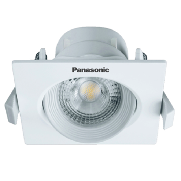 NNNC7630688: Đèn LED âm trần vuông 5W chỉnh góc (38°/60°) - KT: 90mm x 90mm x H43.5mm - Lổ khoét: 80mm x80mm - ánh sáng vàng 3000K