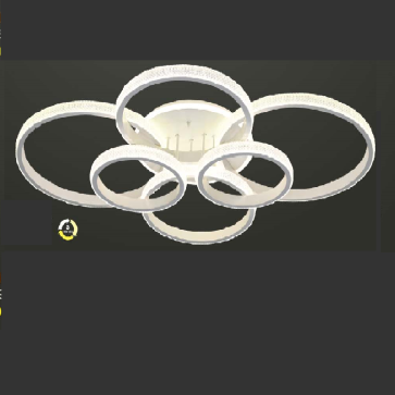 VE - MT - 7671/6: Đèn áp trần LED 6 vòng - KT: L1200mm x W900mm x H200 - Đèn LED đổi 3 màu