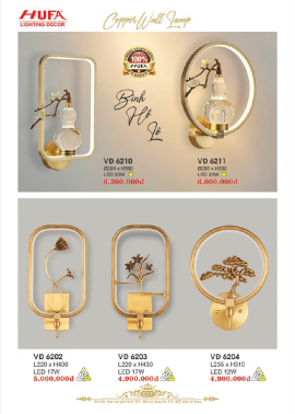 CATALOGUE ĐÈN HUFA ( CK TỪ 55%-65%)