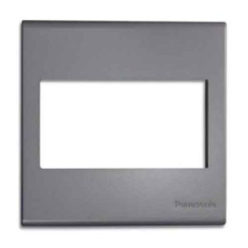 WEB7813MH: Mặt vuông dùng cho 3 thiết bị - màu xám ánh kim