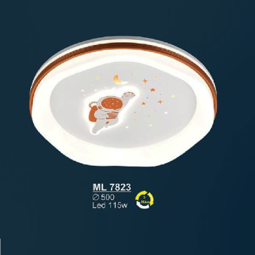 ML 7823: Đèn áp trần LED  Mica - KT: Ø500mm - Đèn LED 115W - ánh sáng đổi 3 màu