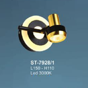 AN - ST - 7928/1: Đèn rọi tranh/gương đơn - KT: L150mm x H110mm - Đèn LED ánh sáng vàng 3000K